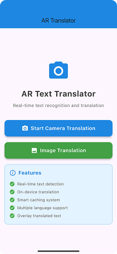 AR Camera Translator screen 1
